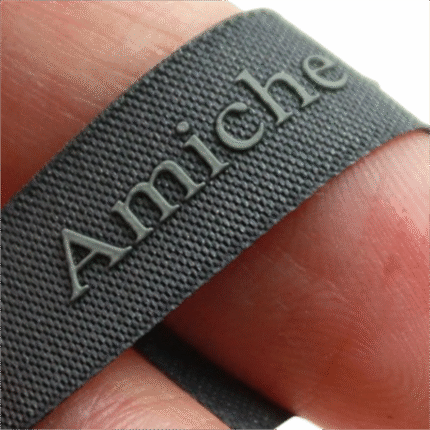 Woven Label With Silicon Logo