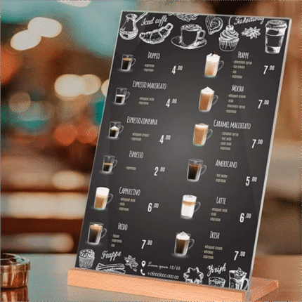 Acrylic Menu